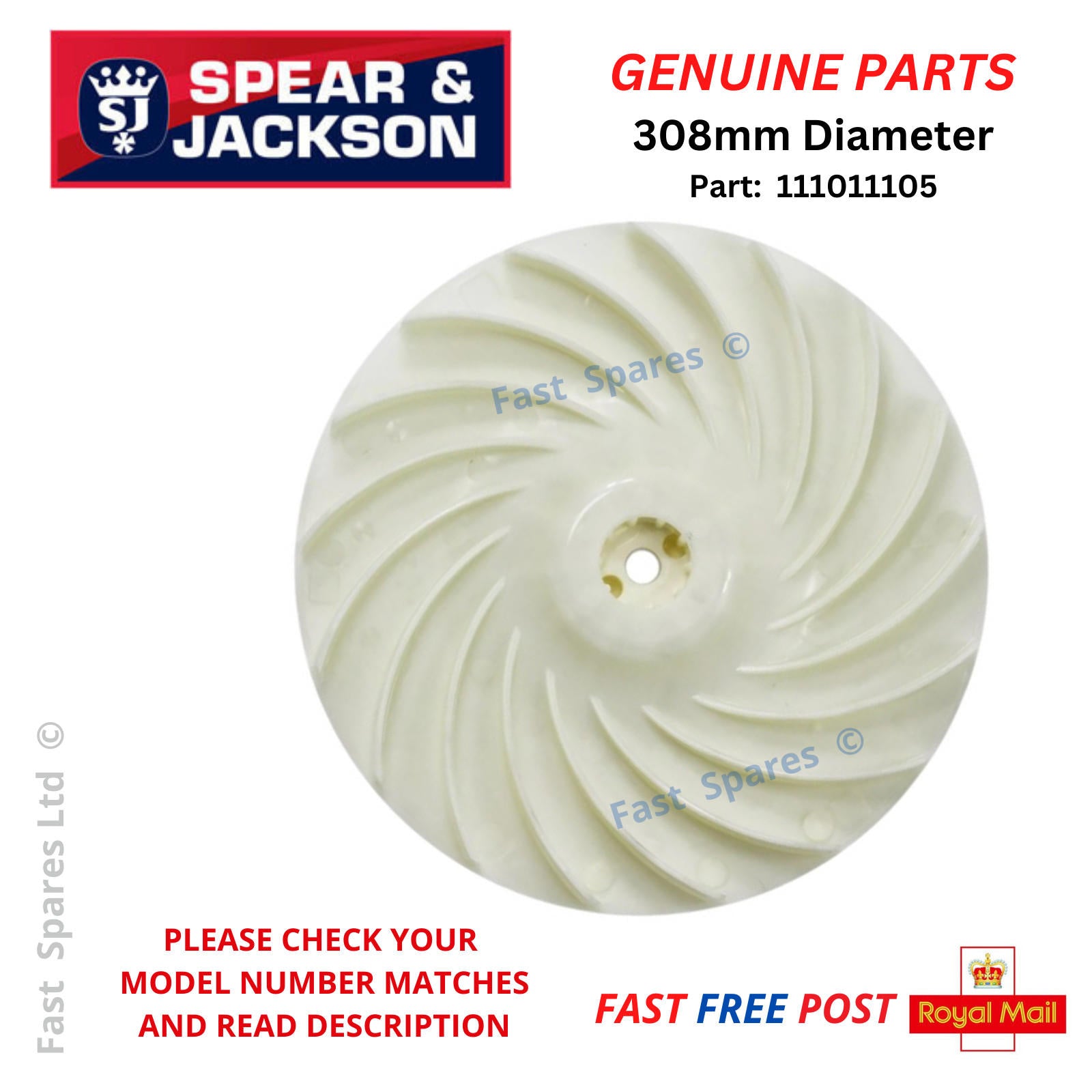 Spares2go Cinghia Di Trasmissione Per Rasaerba Spear & Jackson S1733EH E S1836EH