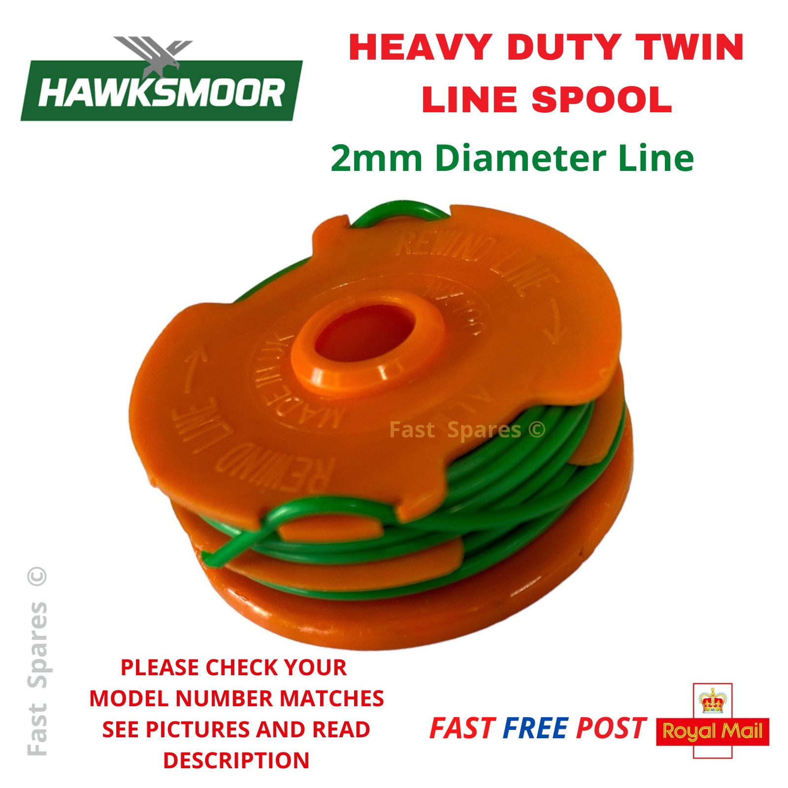 Hawksmoor DT4302 Grass Trimmer EXTRA HEAVT DUTY Spool & Line fastspares