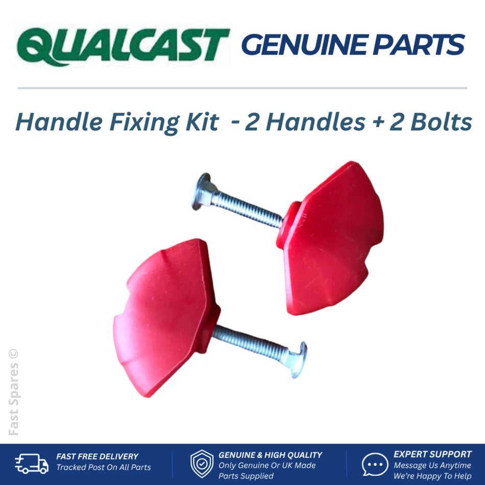 QUALCAST Lawnmower Handle Wing Nut Bolt Fixing Kit GENUINE PARTS + FAST POST 1pr