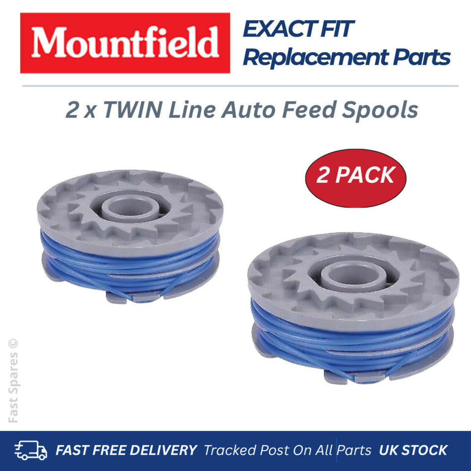 MOUNTFIELD LT 500 Li 48  Twin Line & Spool for Strimmer Trimmer FAST POST x2