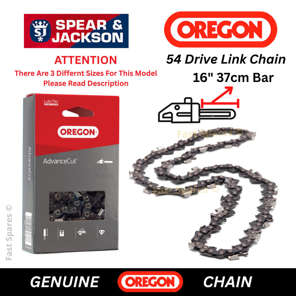 Spear & Jackson SPJCS38 GENUINE OREGON Chainsaw Chain 54 Drive Links FAST POST