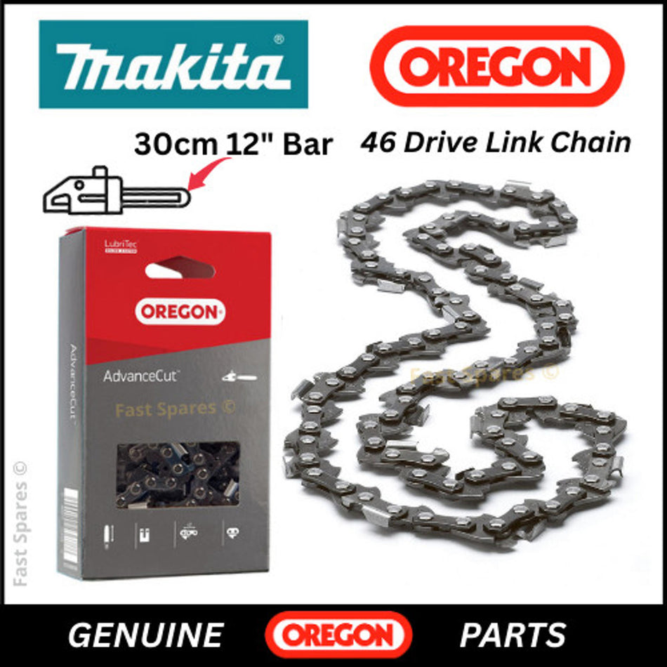 Makita DUC306Z,DUC307Z,DUC302Z,UC3010A - OREGON 12" Bar Chainsaw Chain 191H01-8