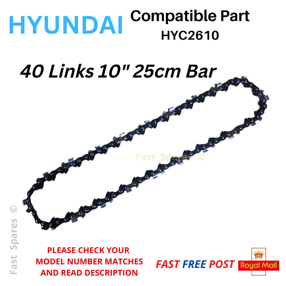 HYUNDAI HYPS5200X  Chainsaw Chain 10" 25cm 40 Links FAST POST