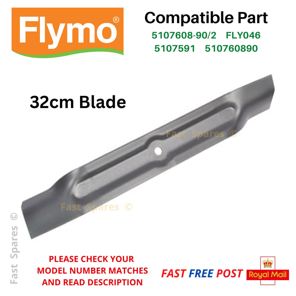 13" 32cm Metal Rotary Blade For FLYMO EASIMO ROLLERMO VISIMO VENTURE 32 SPEEDIMO