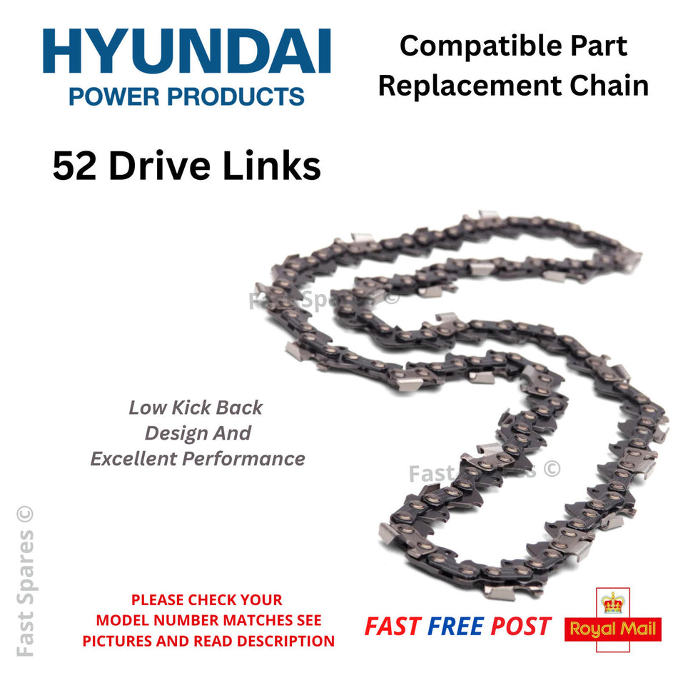 HYUNDAI HYC1600E Replacement Chainsaw Chain 14" Bar 52 Drive Links FAST POST