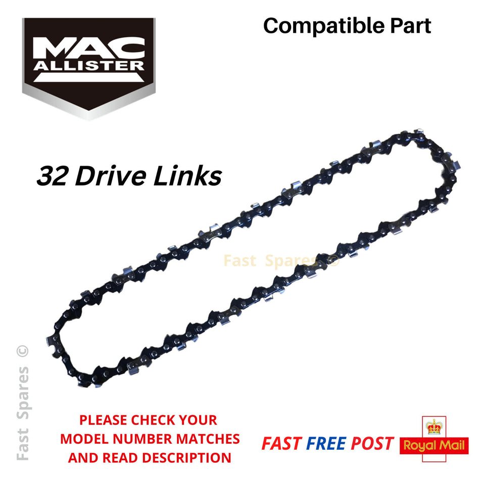 Mac Allister MGS 1815-Li Garden Pruner Mini Saw Chain 32 Links  FAST POST
