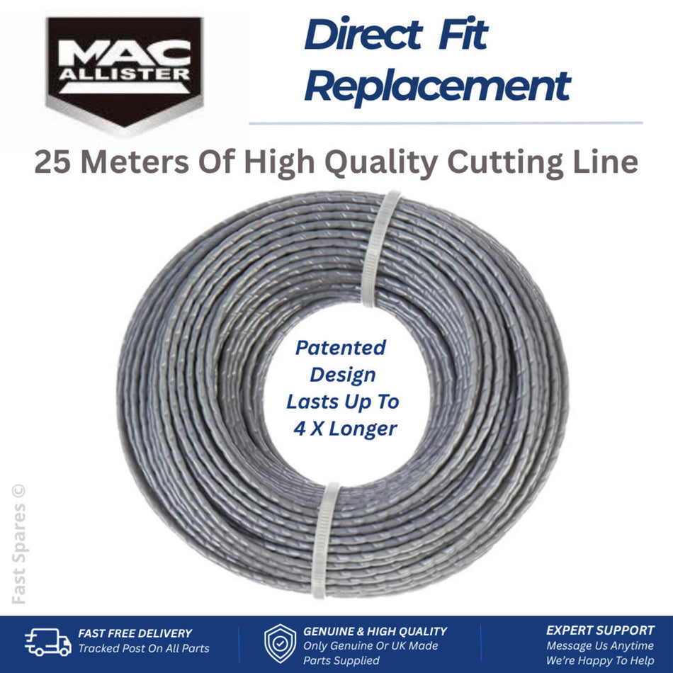 MacAllister MCI1200GGT 18v Strimmer Trimmer Spool Line  Wire 25m  FAST UK POST
