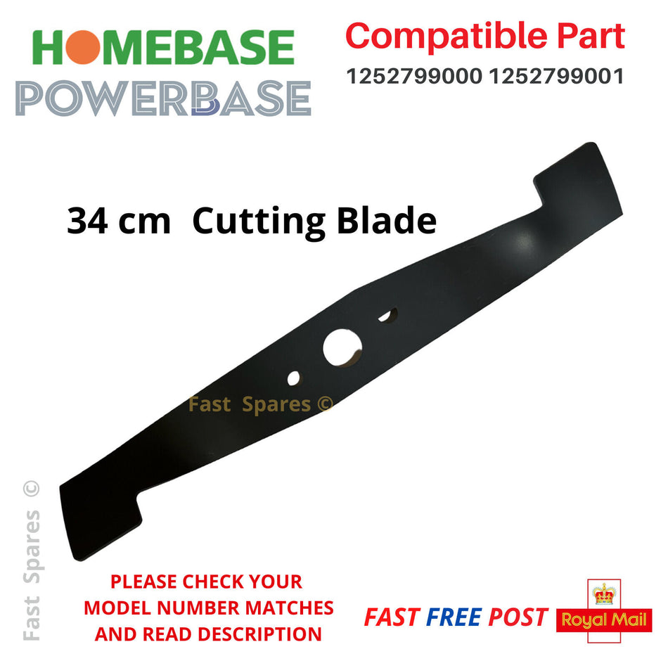 Powerbase Y0J33440-ZB Cutting Blade 34cm  Battery Lawnmower 40V  FAST POST