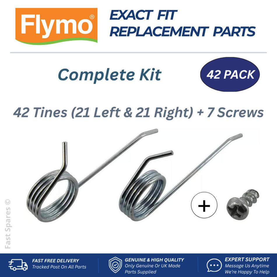 FLYMO Lawnrake Compact 3400 Scarifier Rake Tines Springs FLY058 FAST POST x42