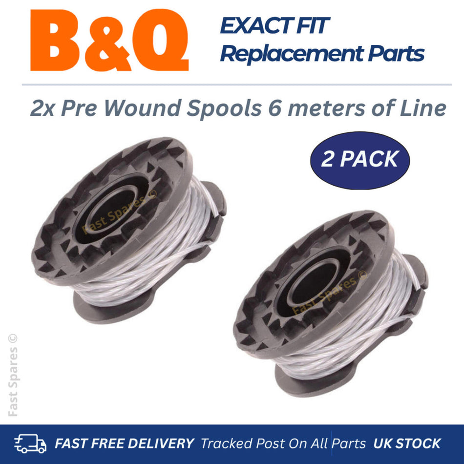 B&Q Model NMGT18-Li  Spool & Line for Battery  Strimmer Trimmer FAST POST x2