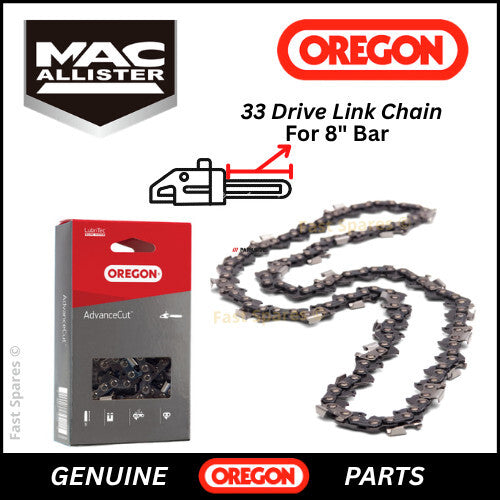 Mac Allister  MPS750S-2 Pole Saw OREGON Chain 20cm 8" 33 D/Links FAST POST