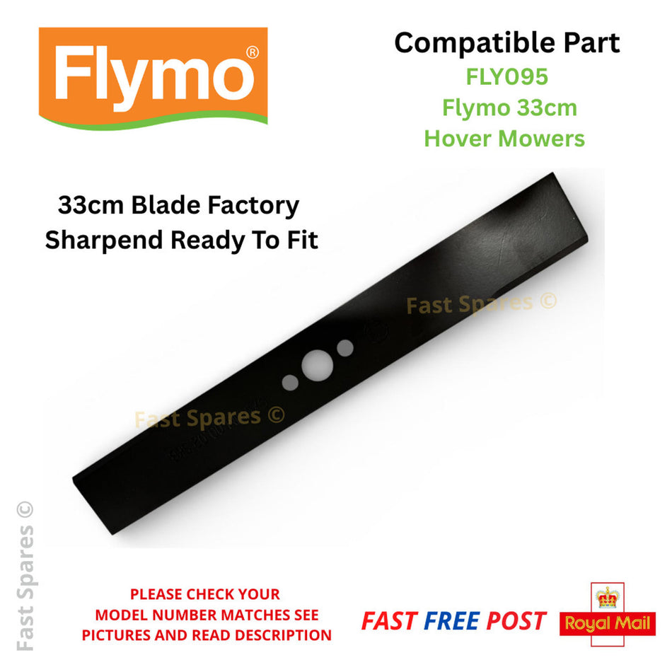 FLYMO SimpliGlide 330 (970482801) Lawnmower 33cm Metal Blade FLY095 FAST POST
