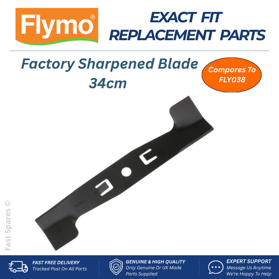 FLYMO  Roller Compact 340 3400 Lawnmower 34cm Metal Cutting Blade FAST POST