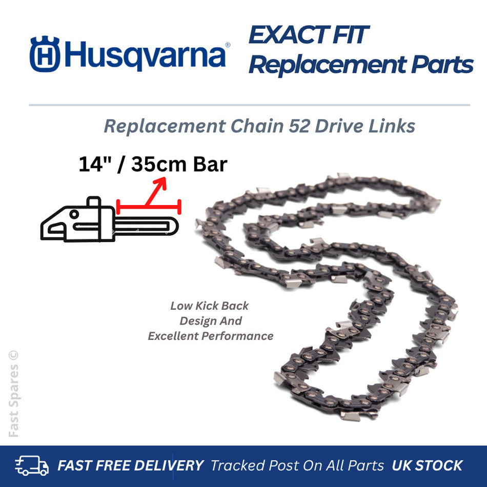 HUSQVARNA Replacement Chain  135 235 236  52 Drive Links For 14" Bar FAST POST
