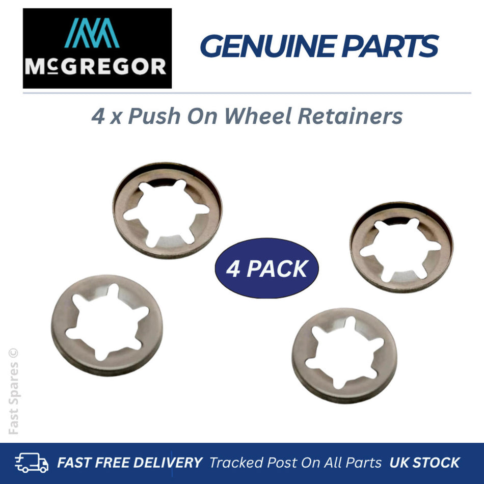 McGregor MCLLM1831 Lawnmower Wheel Securing Washer Retainer Push On x4 FAST POST