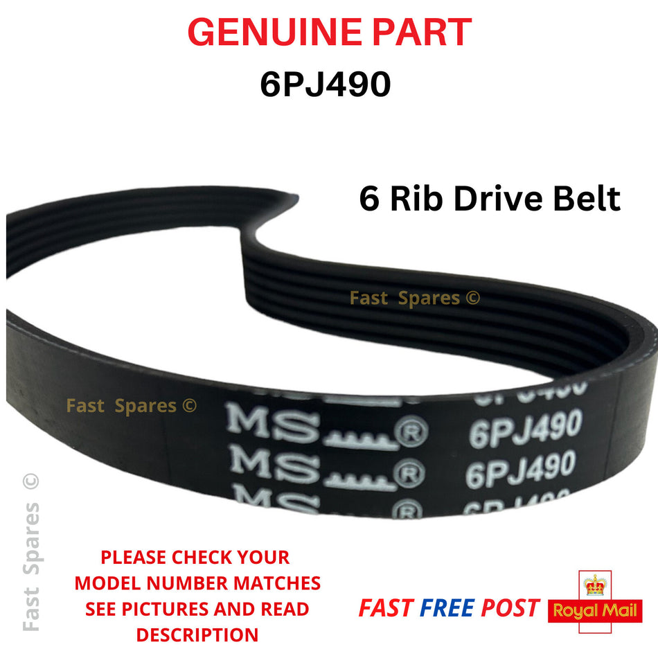 Drive Belt McGregor MER1232, MEB1434M, M2EB1437M, M2E1232M Lawnmowers 6PJ490