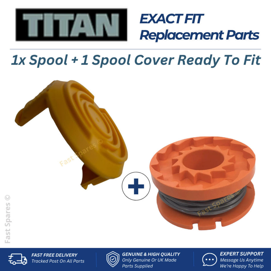 TITAN TXP 18v  Cover Cap + Spool  for 18v Battery Trimmer Strimmer  FAST POST