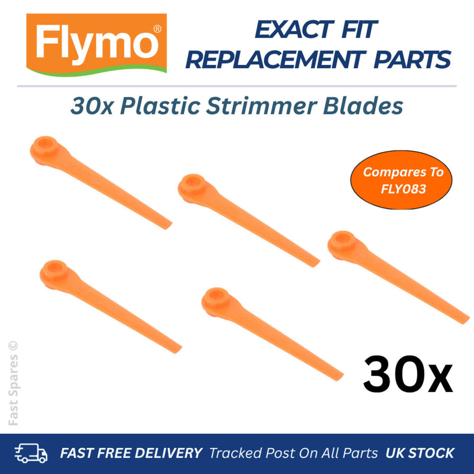 Plastic Blades for FLYMO Easi Trim Plus 230  Strimmer Trimmer  FAST POST x 30