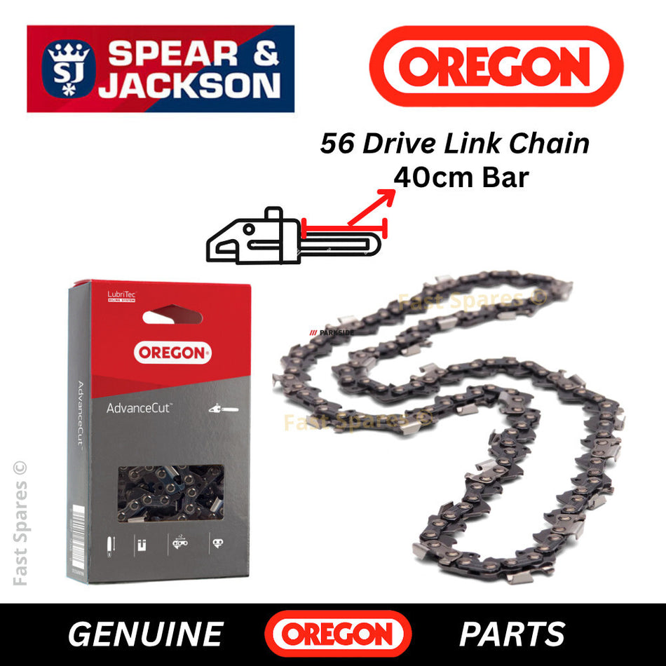 Spear & Jackson S2040EC3 Genuine OREGON Replacement Chain 56 D/Links  FAST POST