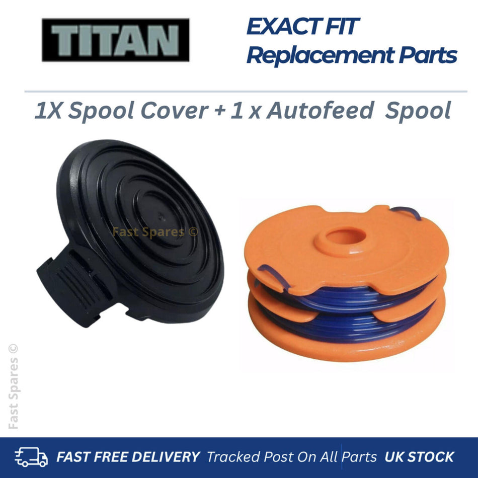 Spool Cover + Spool  TITAN  Screwfix TTB820GGT Grass Trimmer Strimmer FAST POST