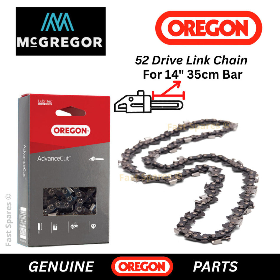 McGregor YT4395-01 Replacement OREGON Chainsaw Chain 52 Drive Links FAST POST