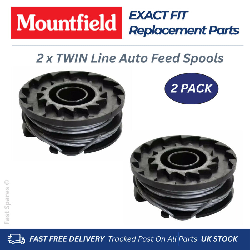 MOUNTFIELD MTR 50Li Twin Line Auto Feed  Spool for Strimmer Trimmer FAST POST x2
