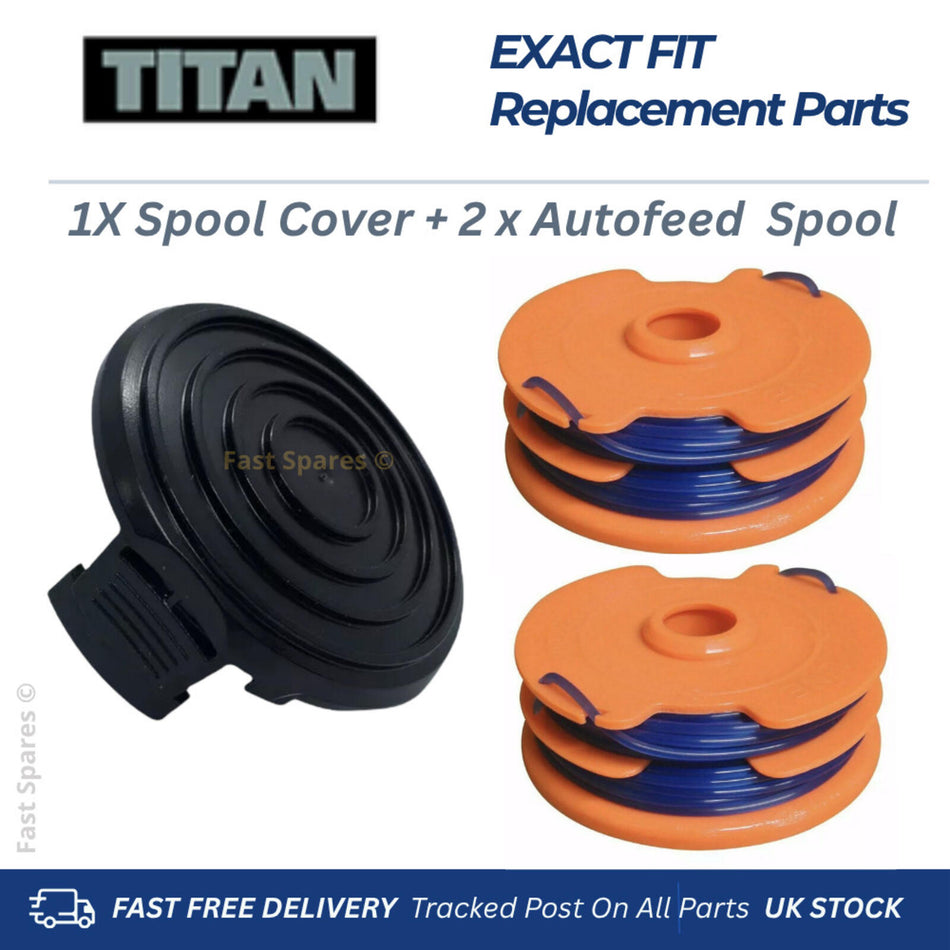 Spool Cover +2 Spool  TITAN  Screwfix TTB820GGT Grass Trimmer Strimmer FAST POST