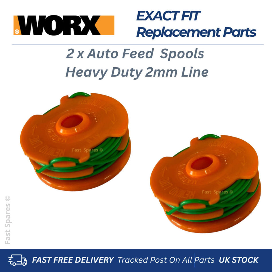 WORX WG183 WG183.9 Strimmer Trimmer EXTRA HEAVT DUTY Spool & Line FAST POST x2