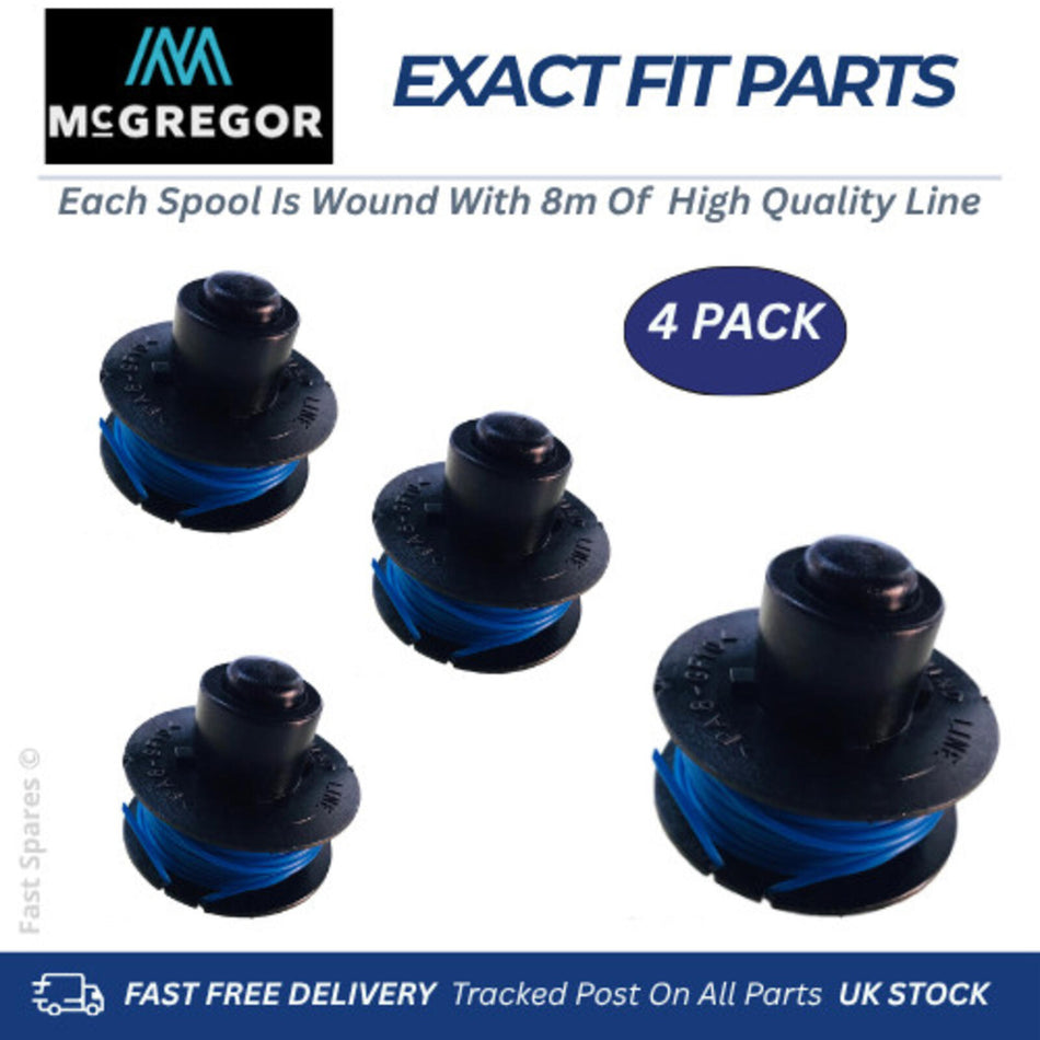 McGregor MCEGT 1823 MCEGT1823 Cordless Trimmer Spool & Line FAST UK POST x 4