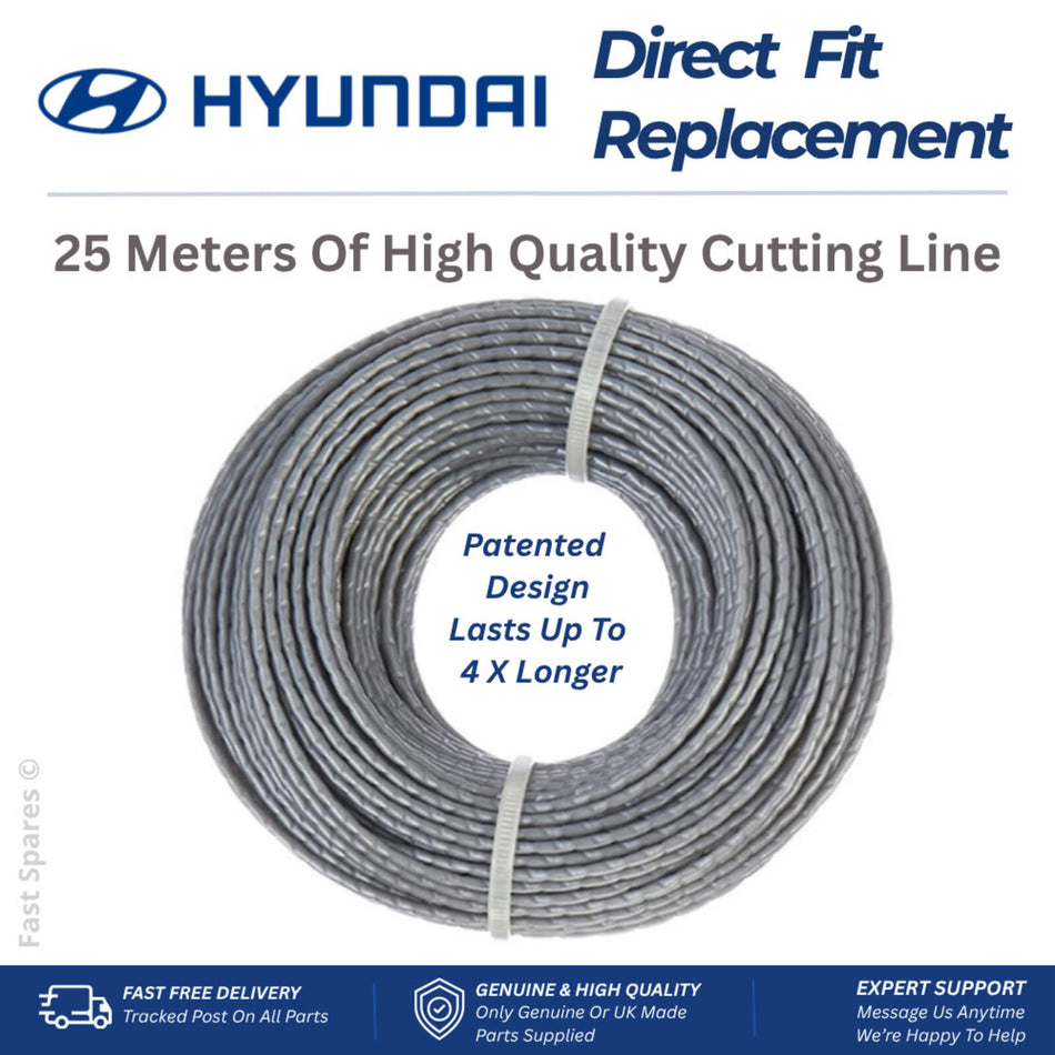 HYUNDAI  HY20 CGT  Strimmer Spool Line for Battery Trimmer 25m x 1.5mm FAST POST