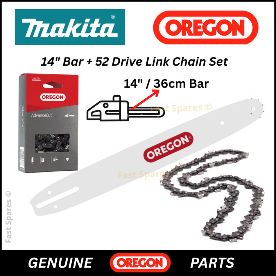 Makita UC3050A OREGON Chainsaw Chain 52 D/ Links + 14" 35cm Guide Bar FAST POST