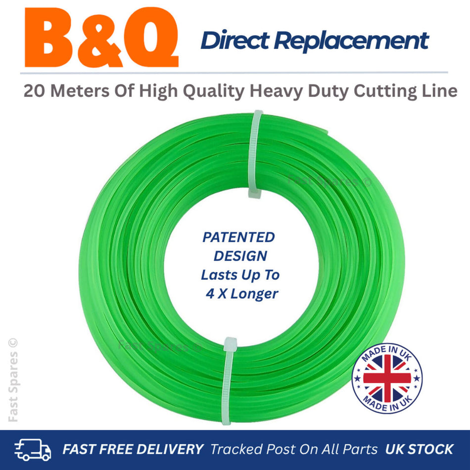 B&Q  SL25A2 Spool Re-Wind Line Heavy Duty 20 meters Petrol Trimmer FAST POST
