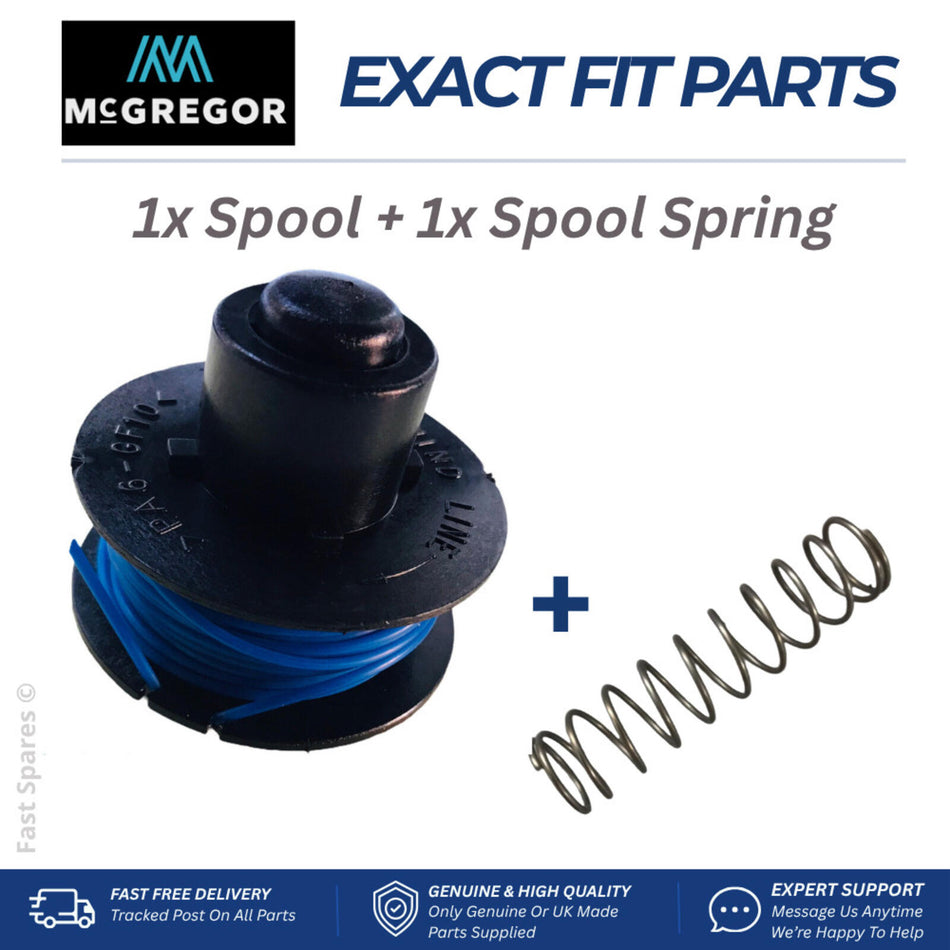 McGregor MCEGT 1823 Spool & Line + Spring Battery Strimmer Trimmer FAST POST