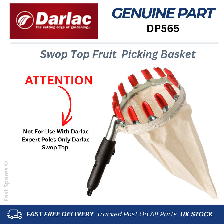 Darlac Swop Top Fruit Picker Picking Basket Catcher Tree Care Garden Multi Tool