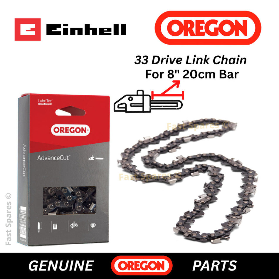 Einhell  GE-HC 18 Li  Pole Saw OREGON Chain 20cm 8" 33 D/Links FAST POST