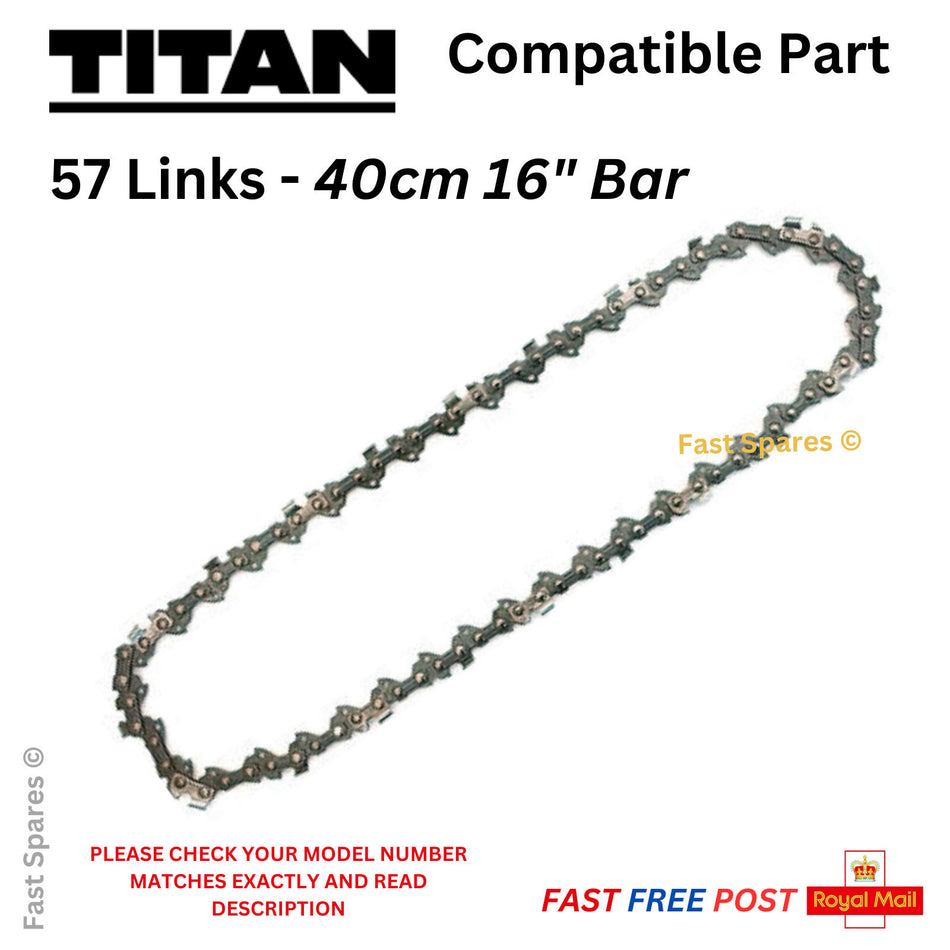 Titan Screwfix TTL758CHN TTL632CHN Chainsaw Chain 16" Bar 57 D/Links FAST POST
