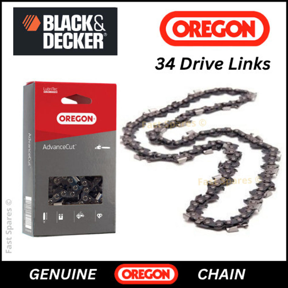 BLACK + DECKER  GKC1820L20  OREGON Chainsaw Chain 34 Drive Links FAST POST