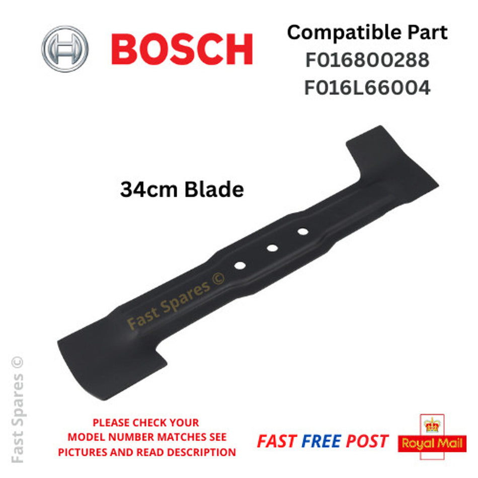 BOSCH Rotak 34Li Lawnmower Cutting Blade 34cm F016800288, F016L66004 FAST POST