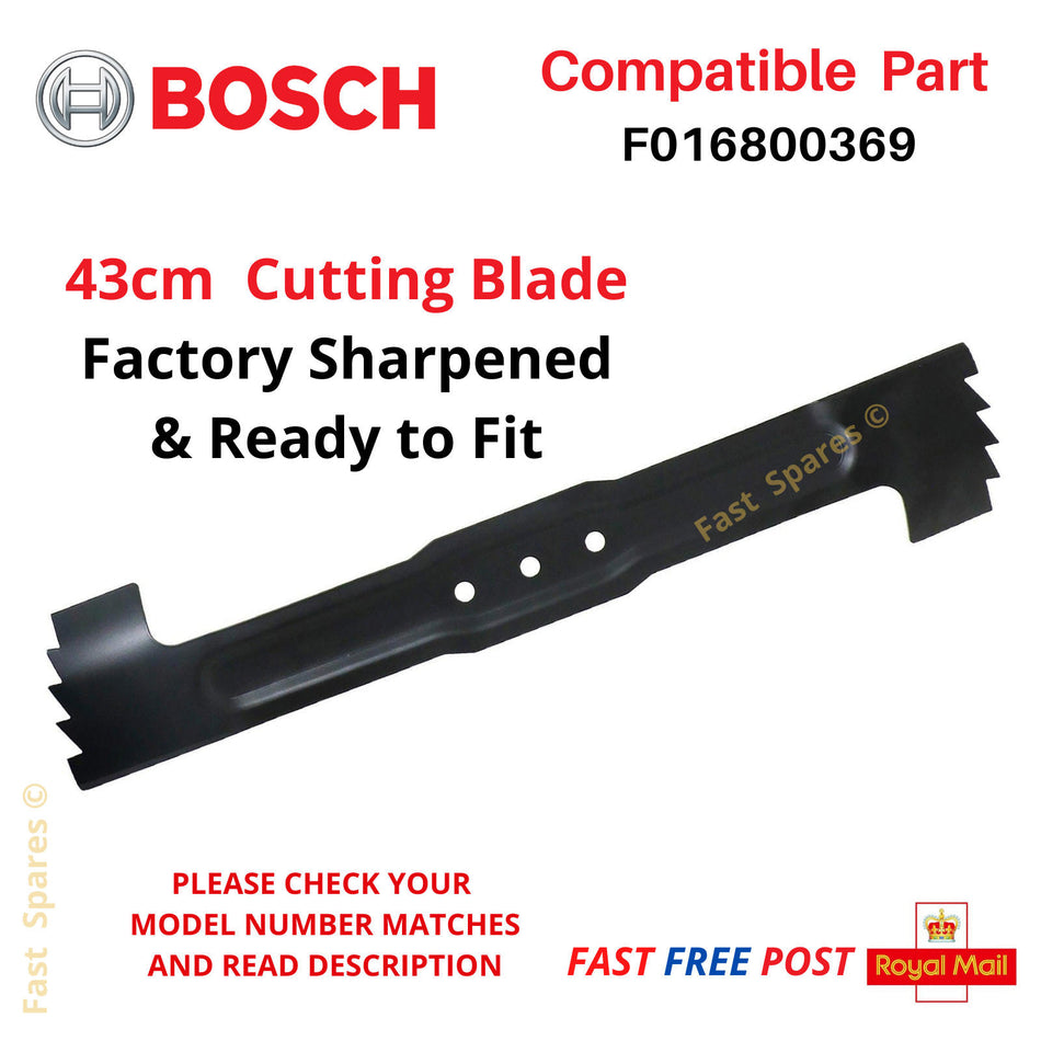 BOSCH Rotak 43Li-2 Ergoflex Lawnmower Replacement Cutting Blade 43cm