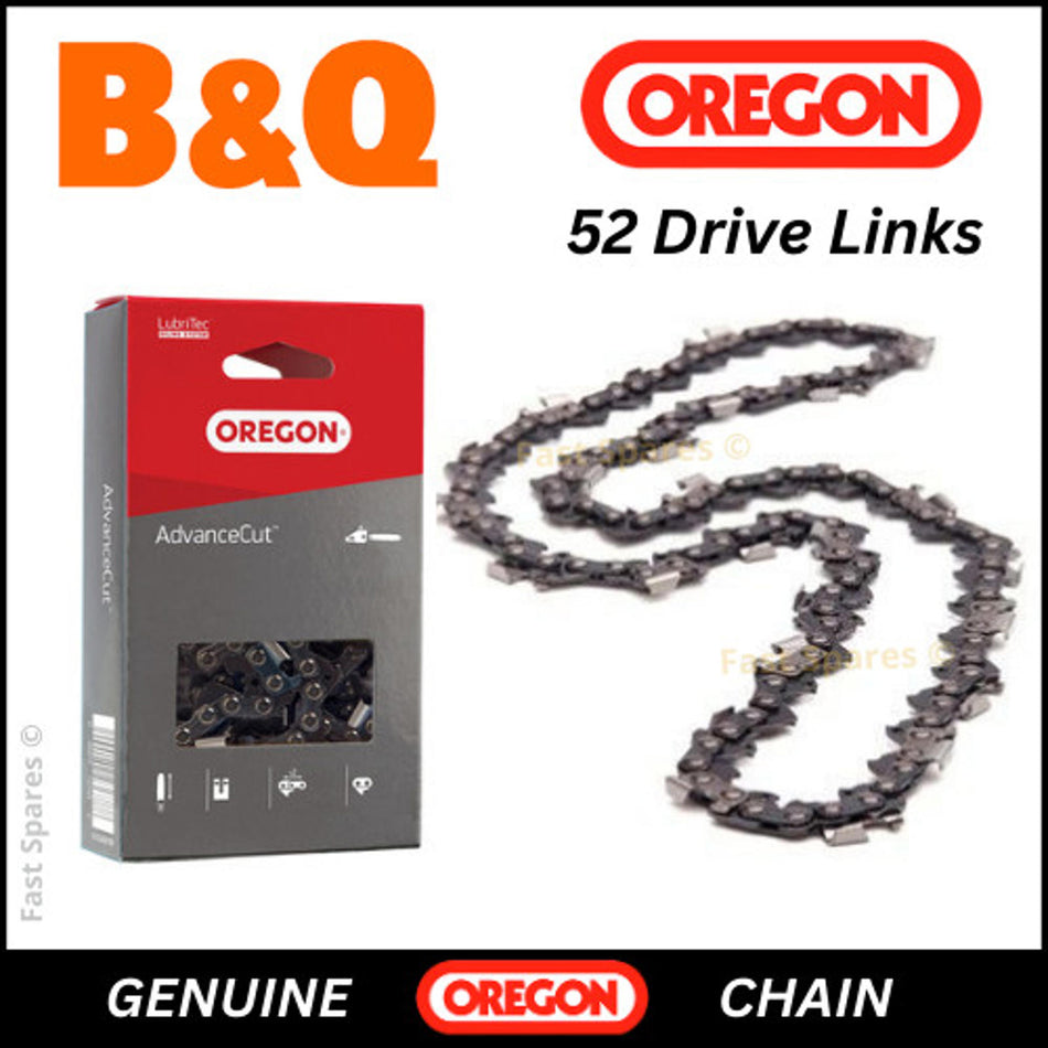 B&Q NMCS1800 Replacement OREGON Chainsaw Chain 52 Drive Links FAST POST