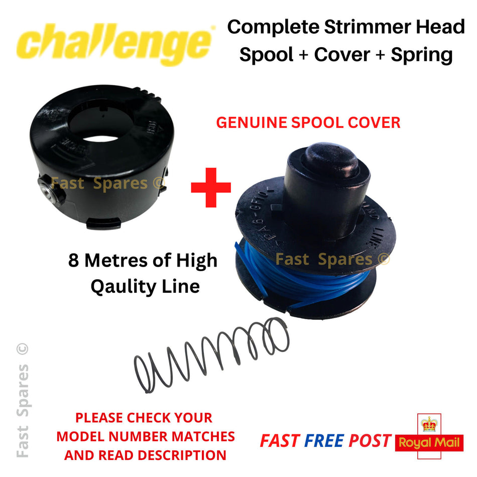 CHALLENGE N0E-15ET-230 Strimmer Trimmer Spool Cover + Spool + Spring&nbsp;