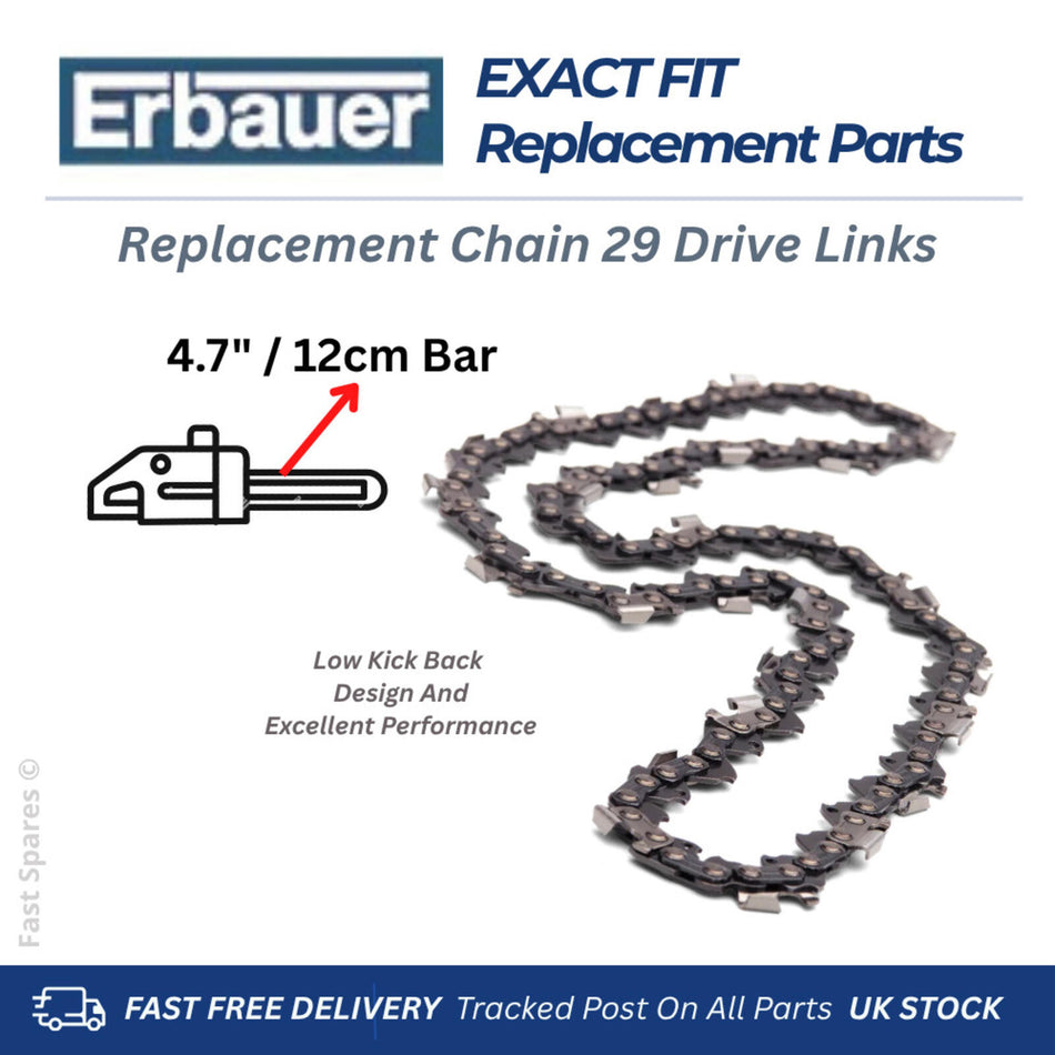 Erbauer ERI1035PRS 18V Pruning Saw Chain 29 Drive Links SCREWFIX (271YY)