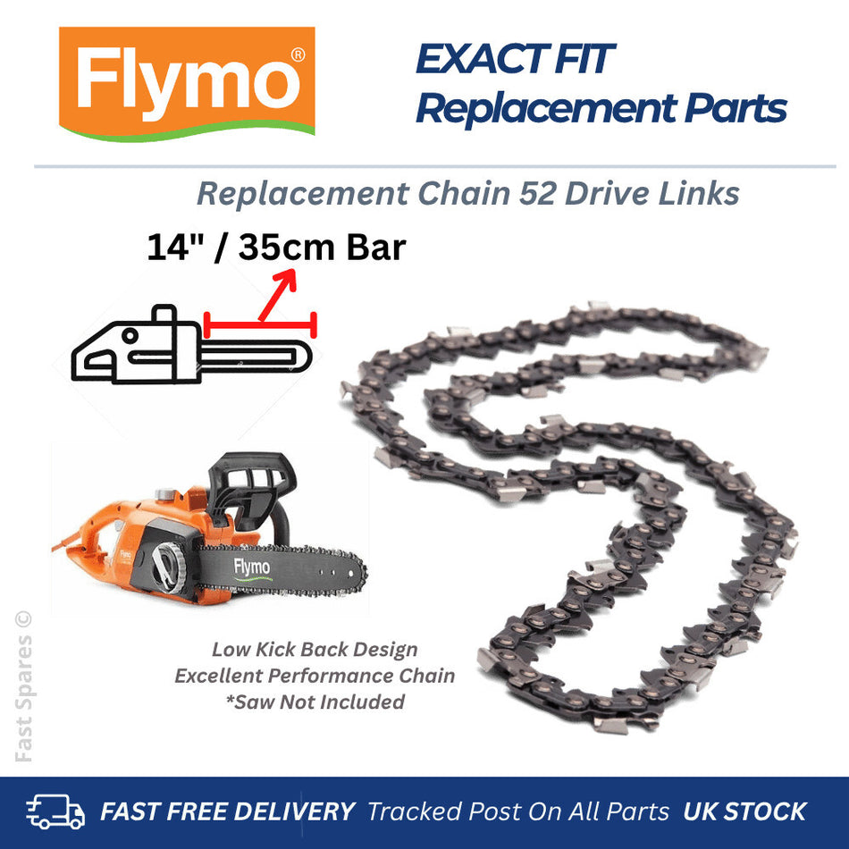 FLYMO EasiSaw 350E Replacement Chainsaw Chain 52 D/Links 35cm 14" Bar  FAST POST