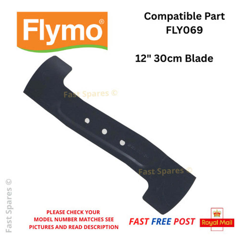 FLYMO EasiStore 300R Li Lawnmower Mower Metal Cutting Blade 30cm 12" FAST POST