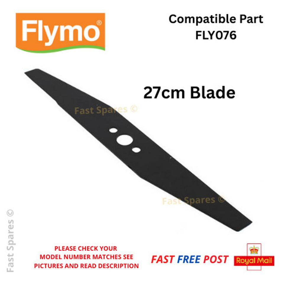 FLYMO Hover Vac 270 Lawnmower Metal  Cutting Blade 27cm FLY076 FAST POST