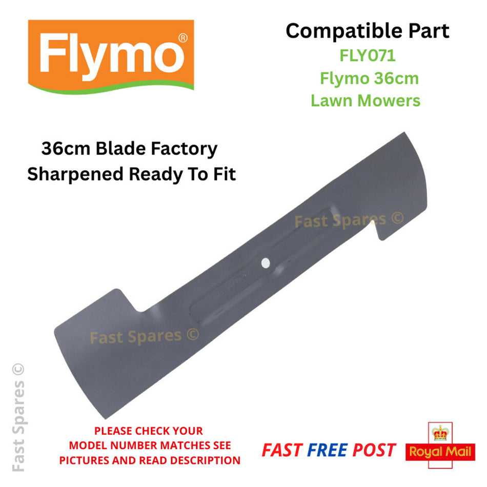 FLYMO Speedi-Mo 360C Speedi-Mo 360VC Lawnmower 36cm Metal Blade FLY071 FAST POST