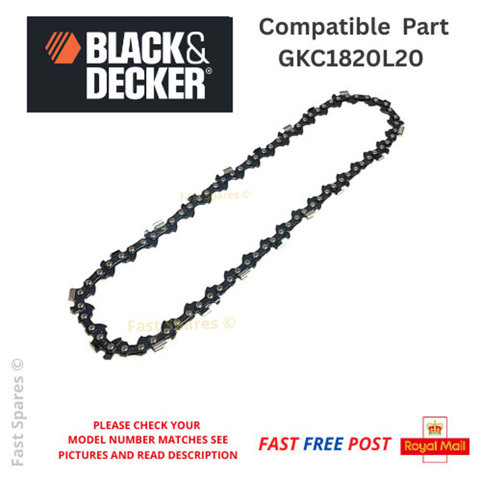 GPC1820L20Q-GB Black + Decker Replacement Chain 8" 20cm 34 Drive Links FAST POST