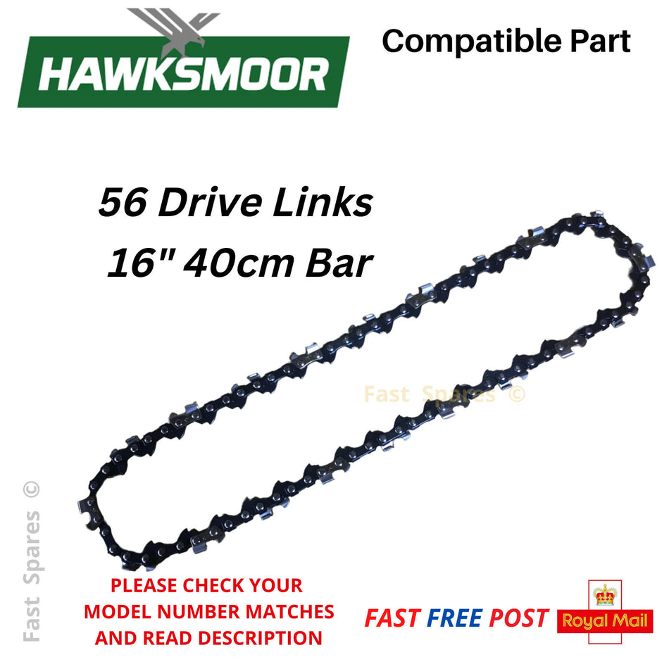 HAWKESMOOR 2200W 40cm  Electric Chainsaw Chain 56 Dive Links 57027 FAST POST