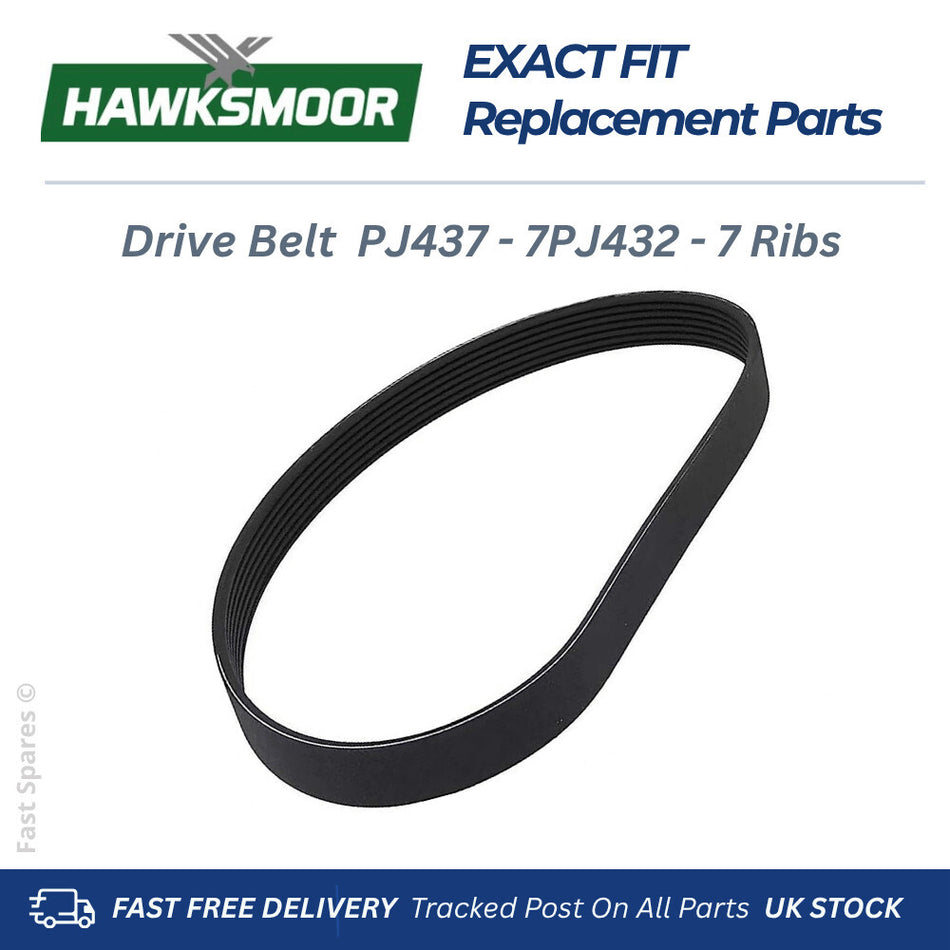 HAWKSMOOR 1200W Lawnmower SLM32F-ZE Drive Belt 7 Ribs PJ437  FAST POST