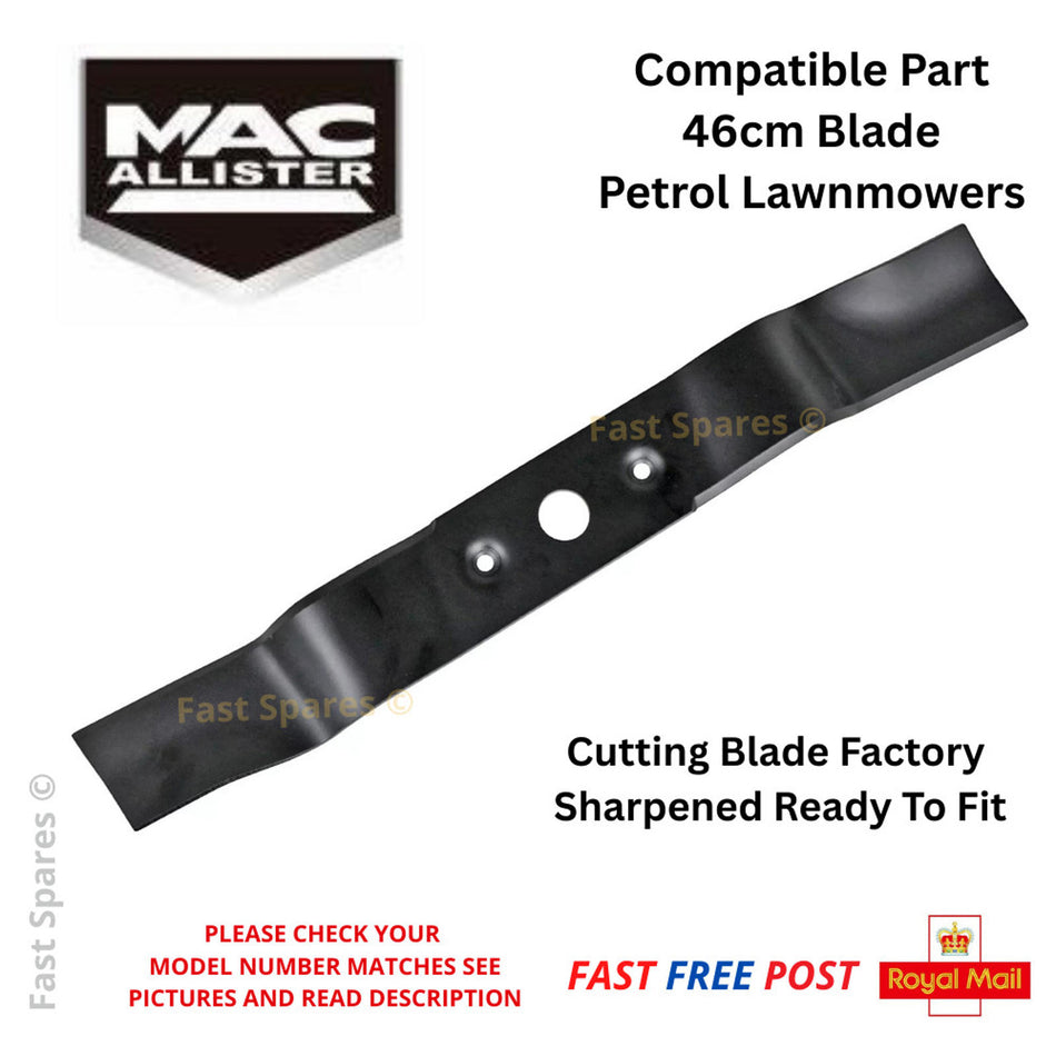 MacAllister MLMP475iSSP46-M&S-2 Metal Cutting Blade Petrol Lawnmower FAST POST